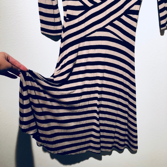 Striped Jersey Knit Dress - Picture 3 of 4